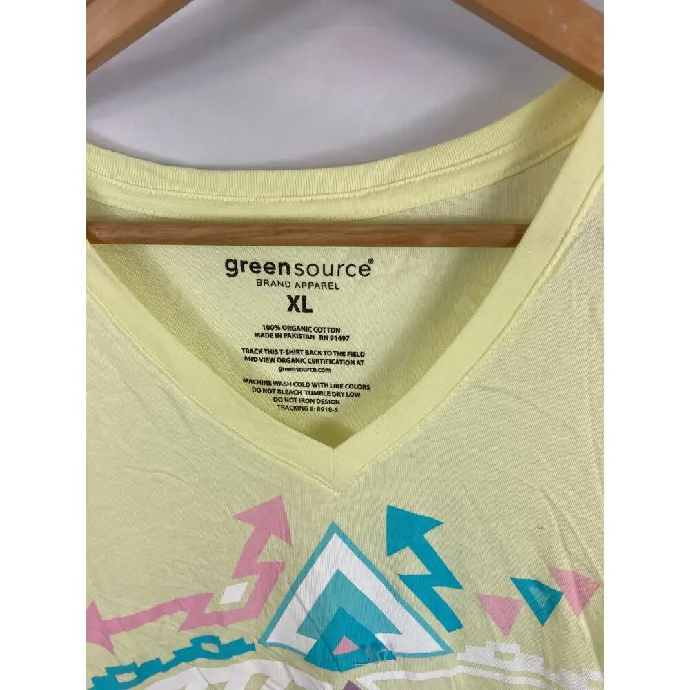 green source patterned tshirt